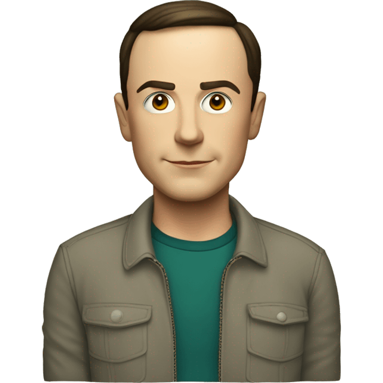 Sheldon Cooper com roupa vemelha emoji