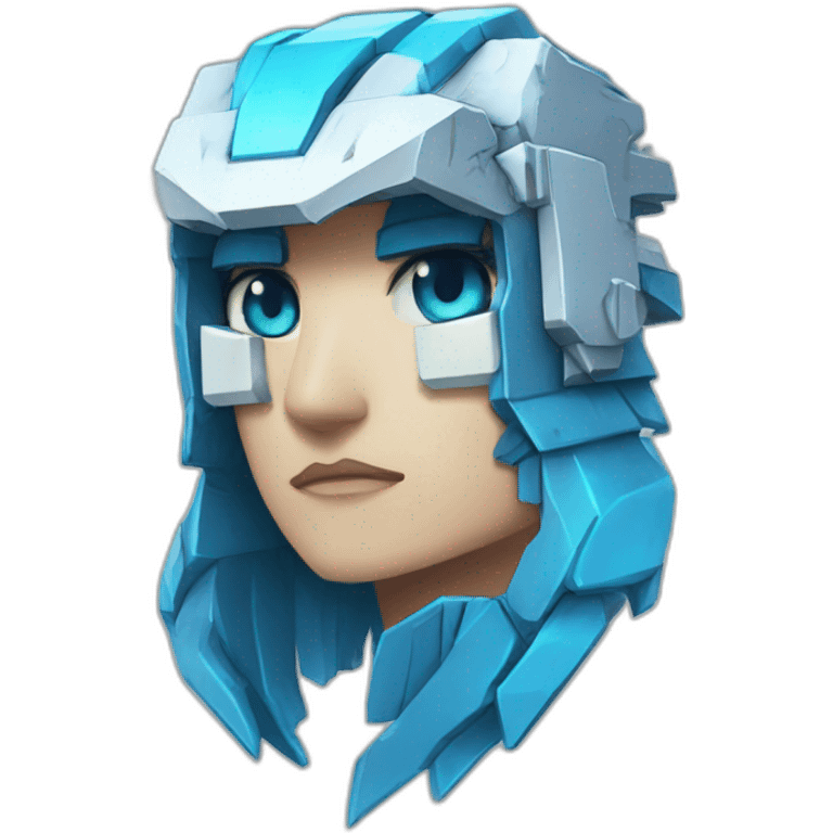 Minecraft Articuno Cyberpunk Head emoji