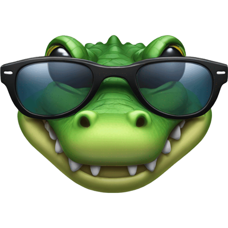 Crocodile with sunglasses  emoji