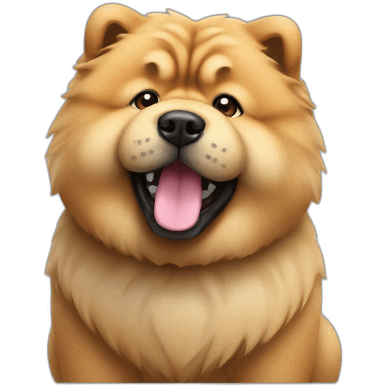 chow chow play with ball emoji