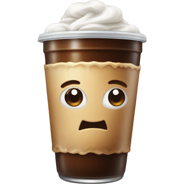 Iced coffe e with vanilla  emoji