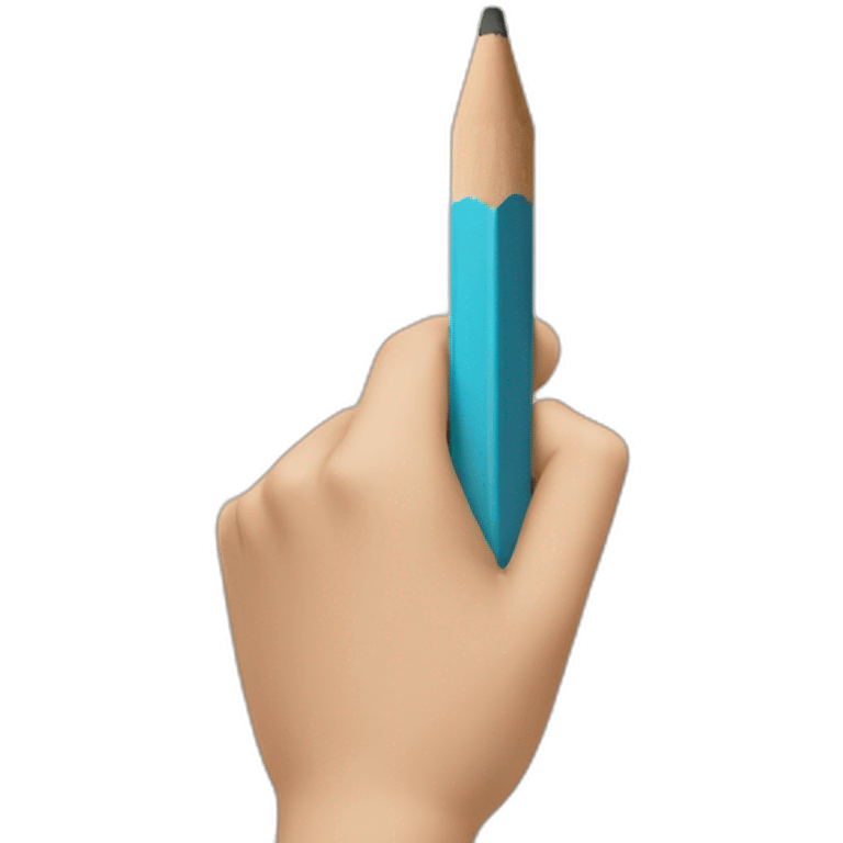 hand drawing a picture with a pencil emoji