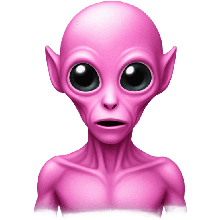 Pink alien emoji