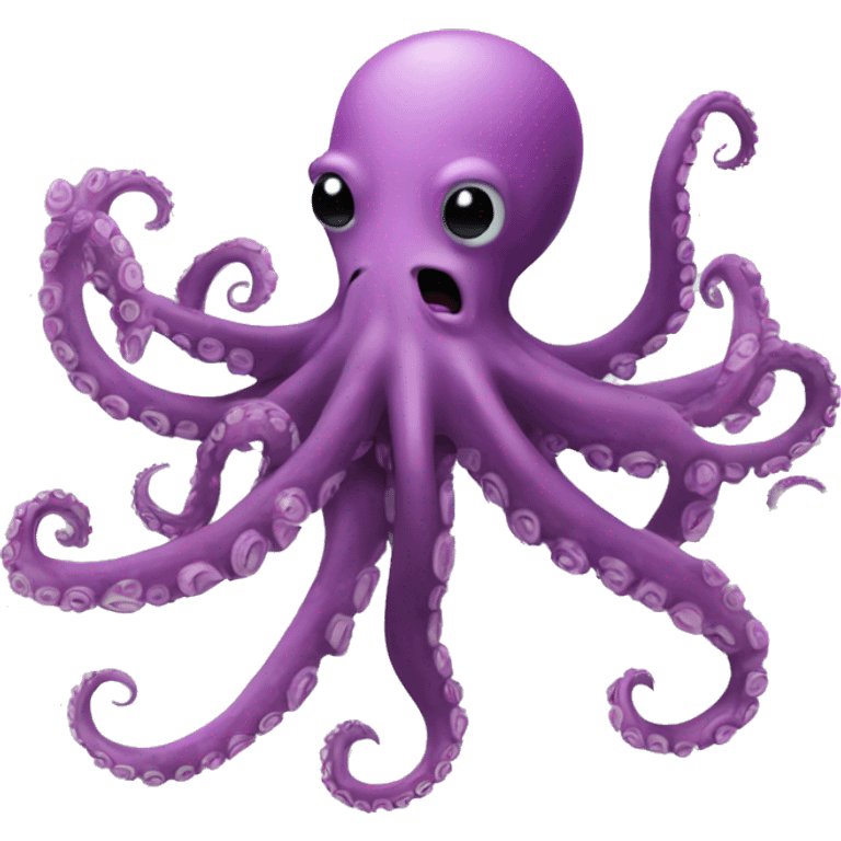 Octopus doing a tik tok dance called the griddy emoji