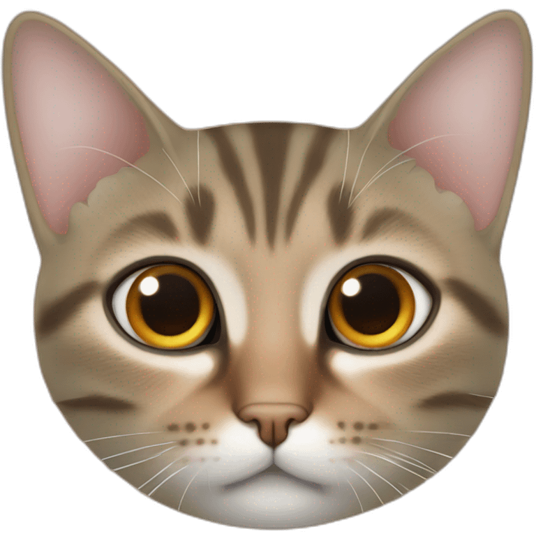 Chat orange au yeux verts avec oreills emoji