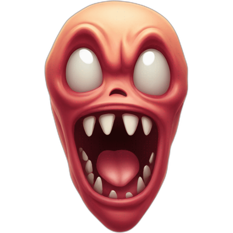 horrifying creature screaming emoji