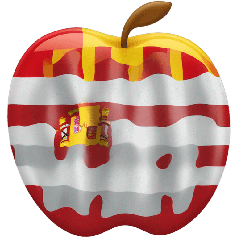 spain flag with apple lo emoji