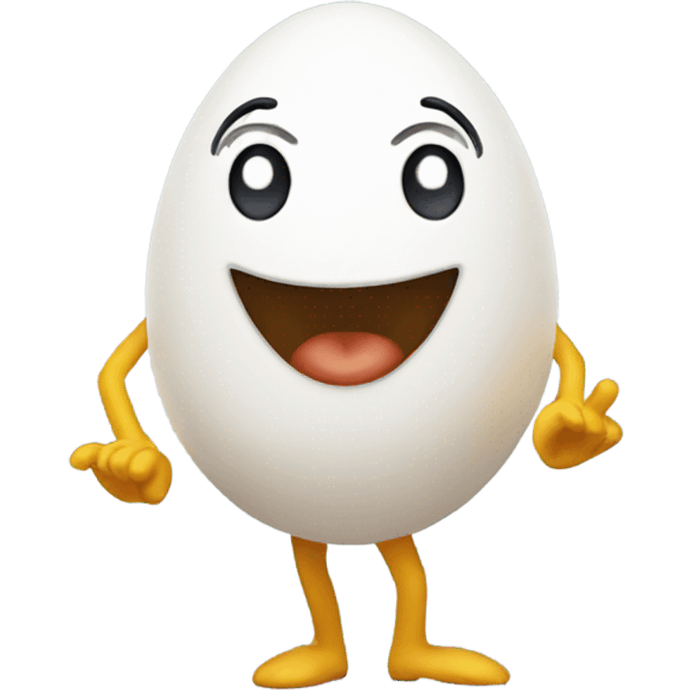 Egg dancing emoji