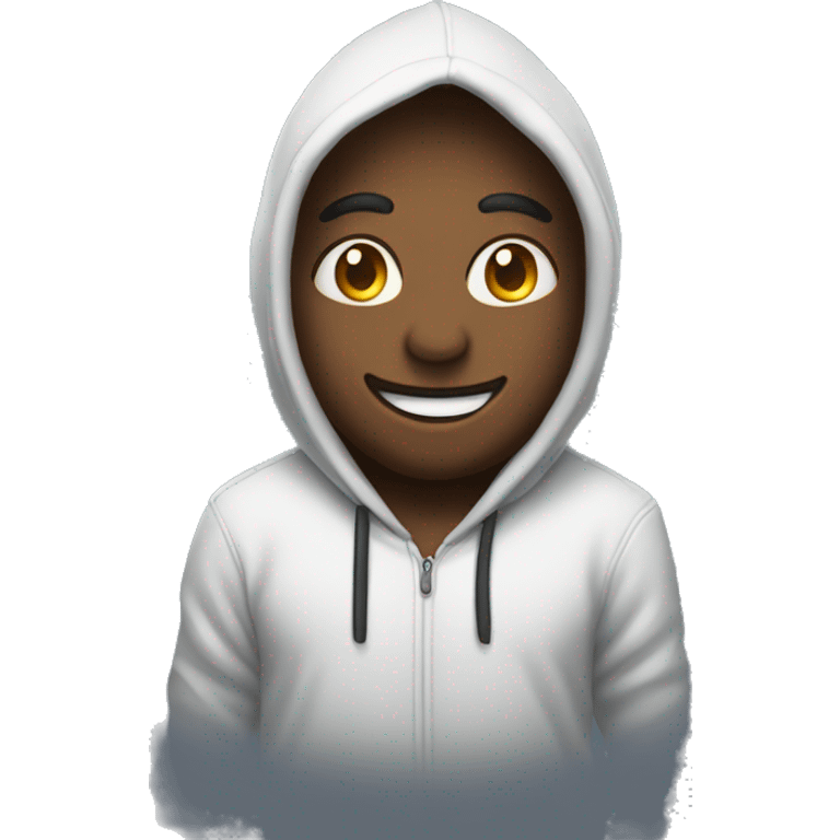 Smile smirking in hoodie emoji