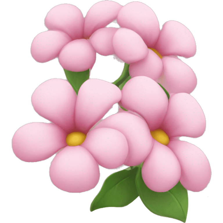 soft pink 3 flower emoji