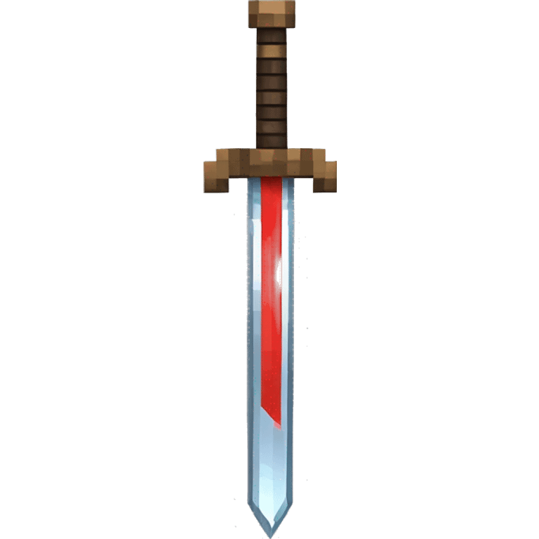 Minecraft sword, arcade design, no background, SIZE 128X128, pixel art emoji