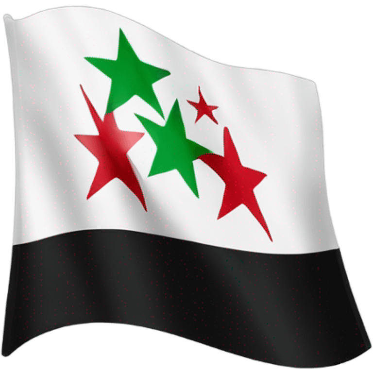 Free Syria flag iOS style emoji