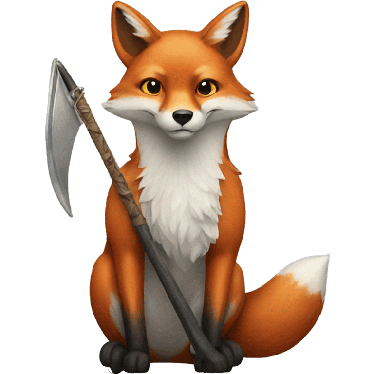 fox with a sward emoji