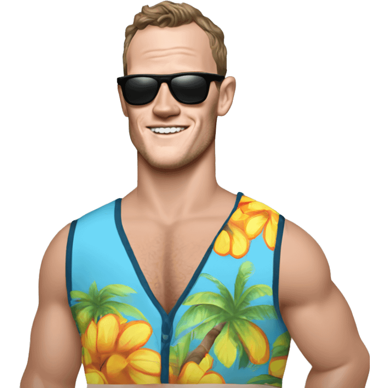 Jonathan Toews as beach bum emoji