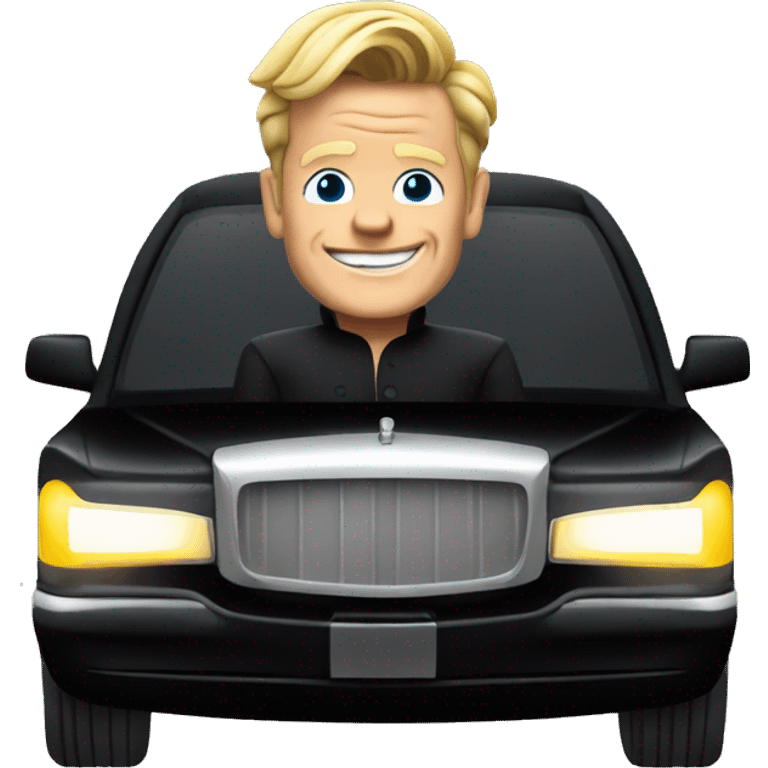 Gordon Ramsey in a black limo emoji