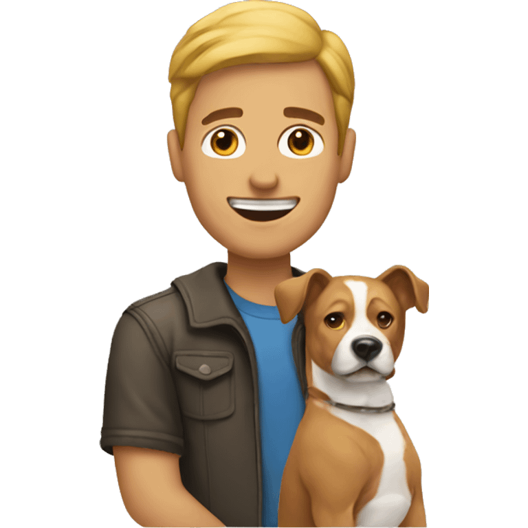 guy with dog emoji