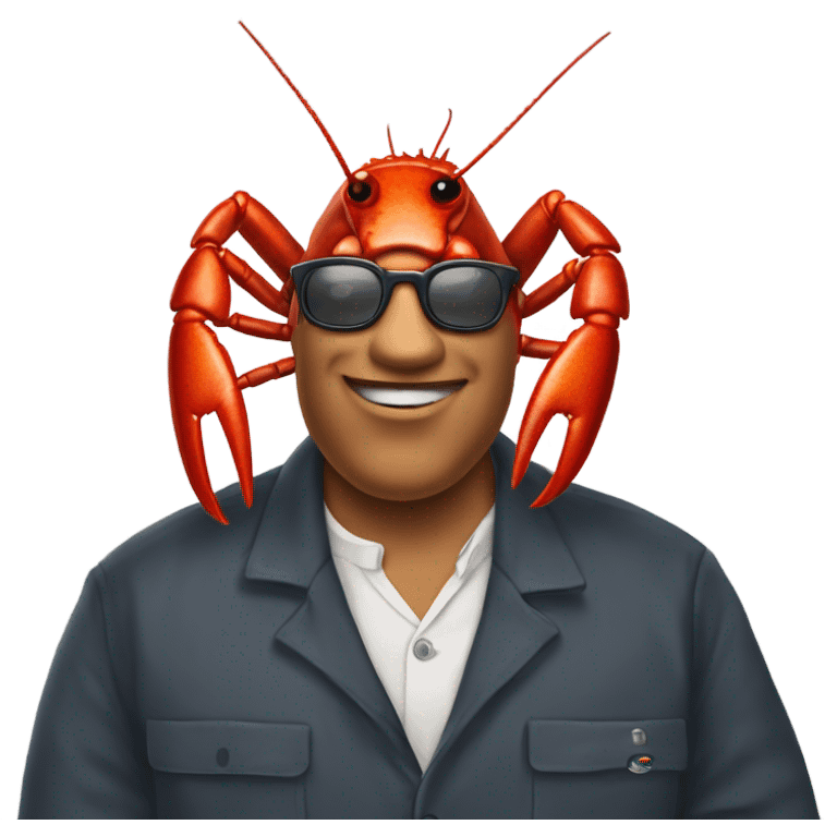 Lobster wearing doc Martin’s  emoji