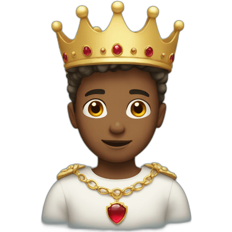 A boy with crown emoji