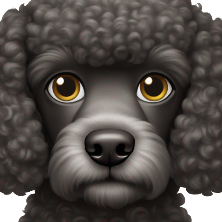 black poodle blue collar emoji