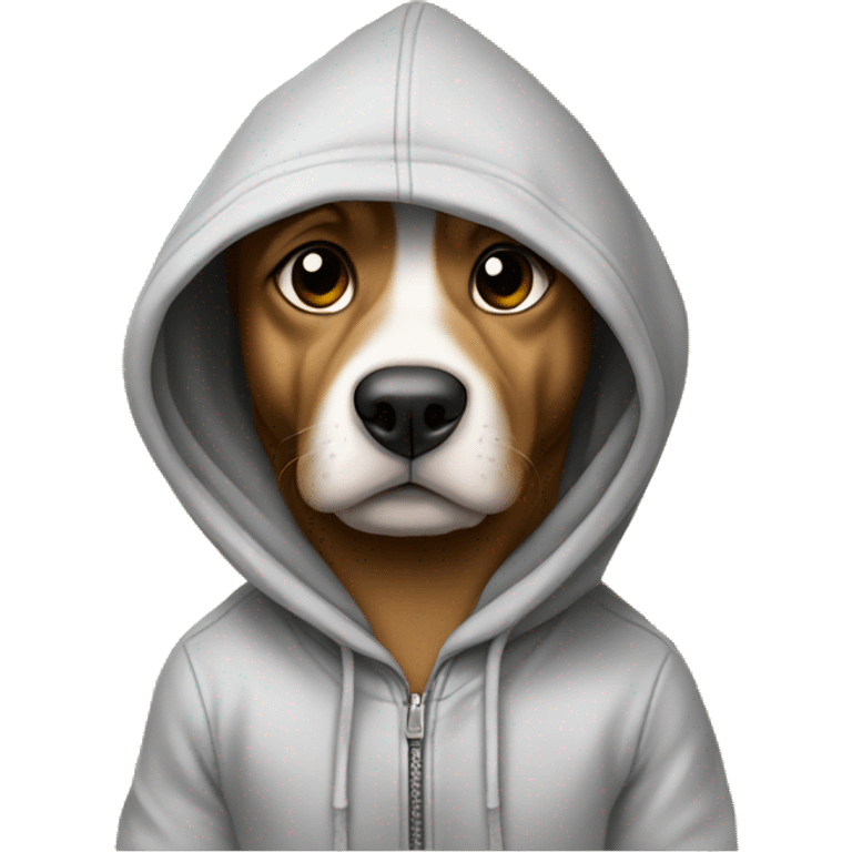 Dog wearing a hoodie  emoji