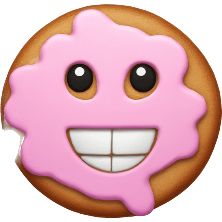 Pink New Year's gingerbread emoji