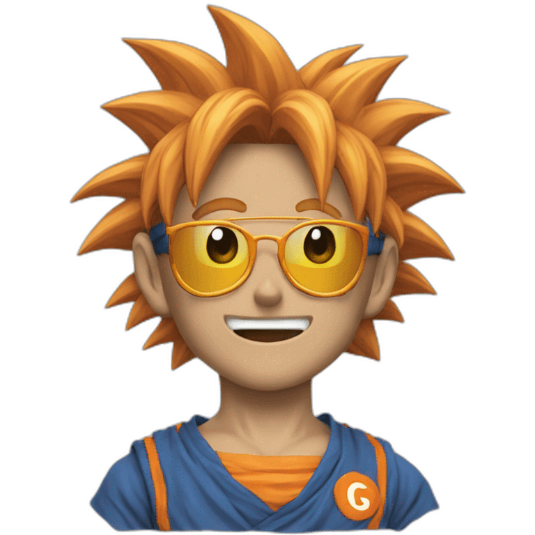 goku com ums óculos emoji