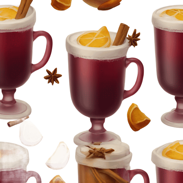 Mulled wine in a craft cup emoji