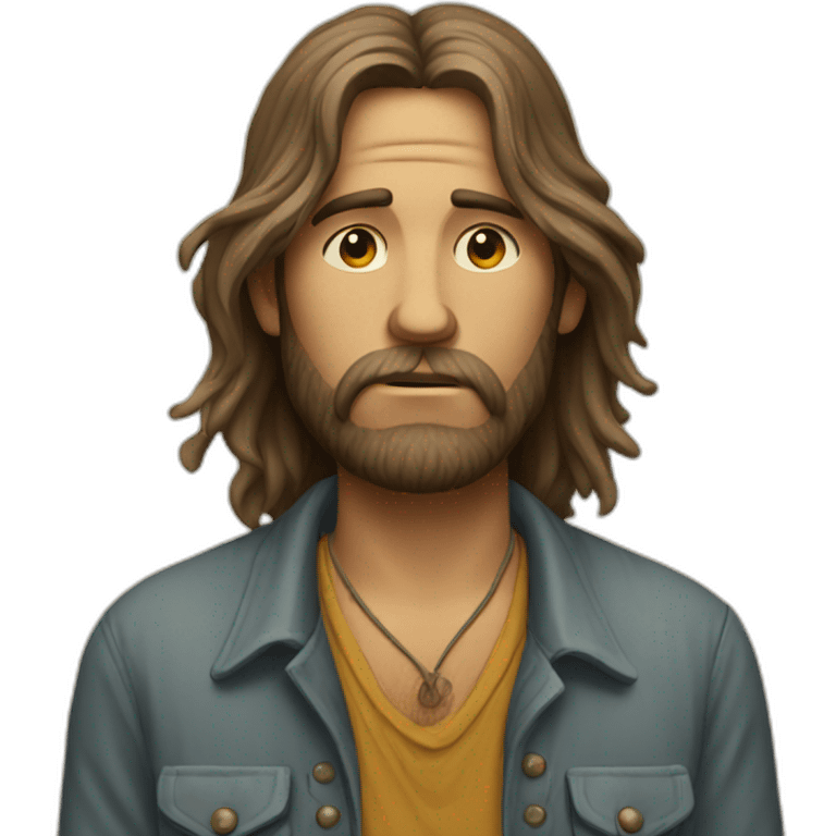 Hippie-guy-sad emoji