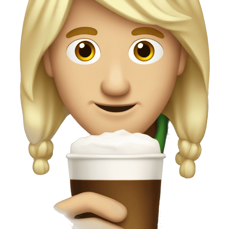  blond man drinking irish coffee emoji