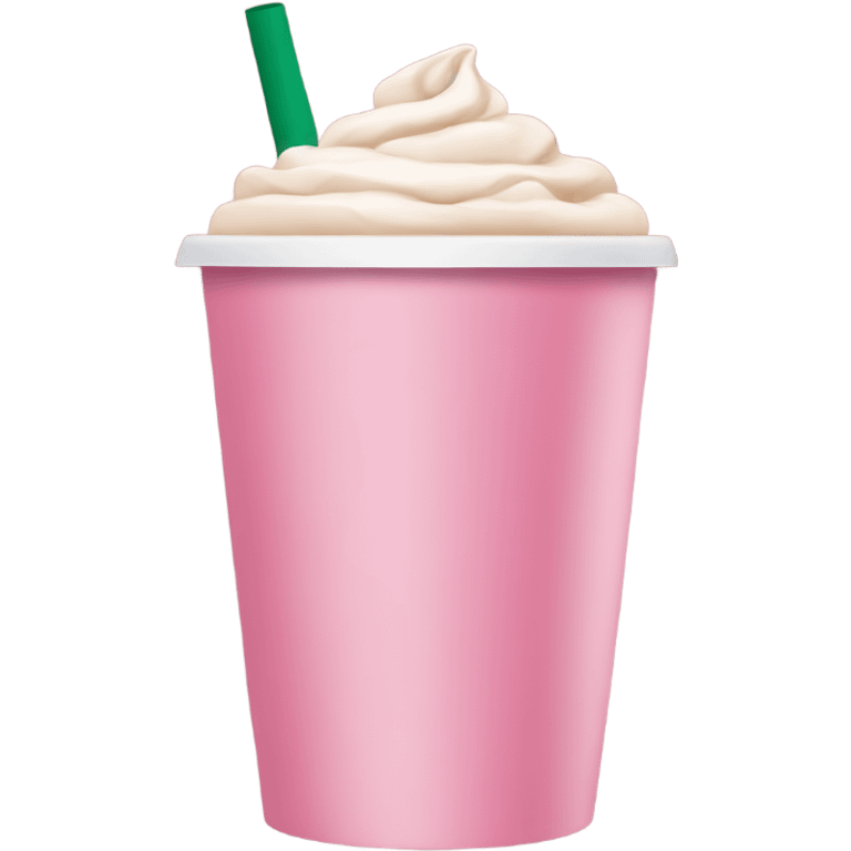 Pink Starbucks coffee emoji