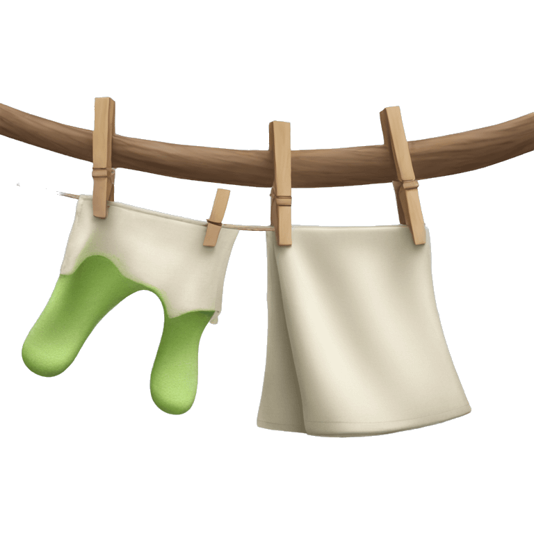 Washing line with  emoji