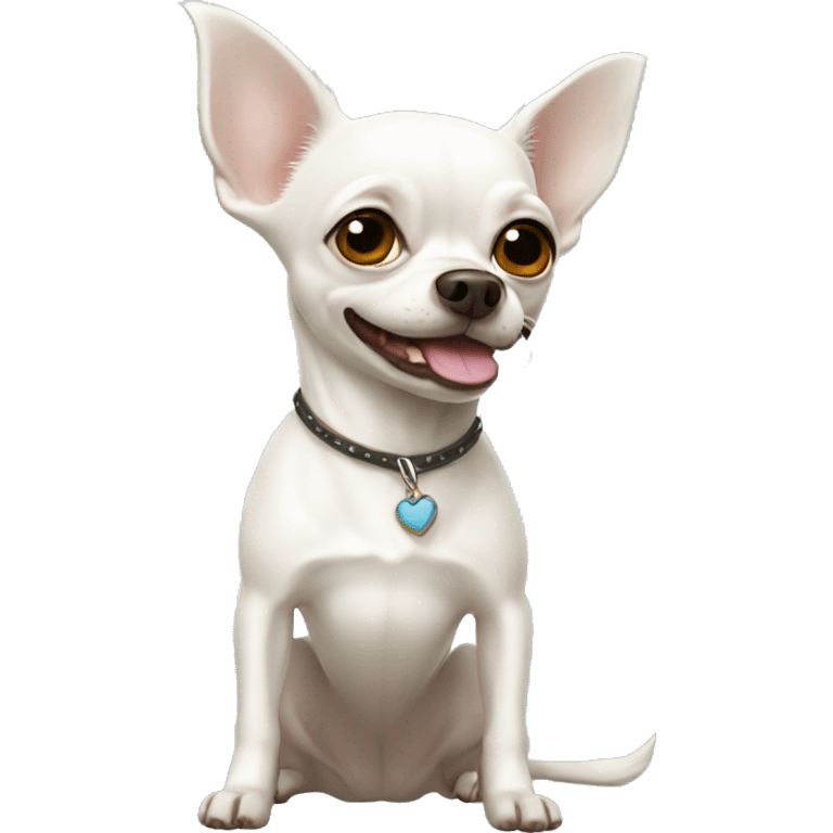 old white chihuahua  emoji