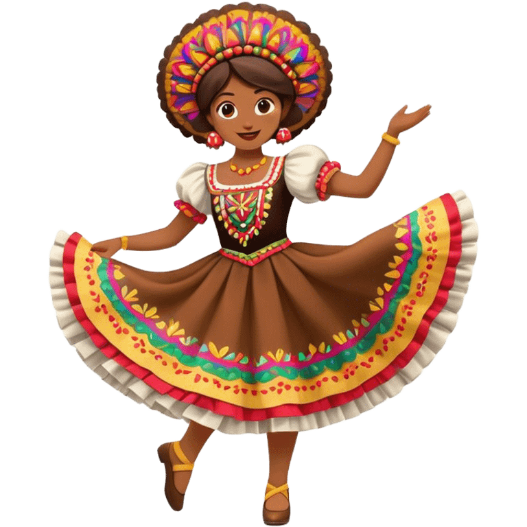 Cinematic Realistic Mazurka Dance Emoji, depicted as a lively traditional Polish folk dance scene with colorful costumes and spirited movement, rendered with dynamic textures and vibrant festive lighting that captures its rhythmic energy. emoji