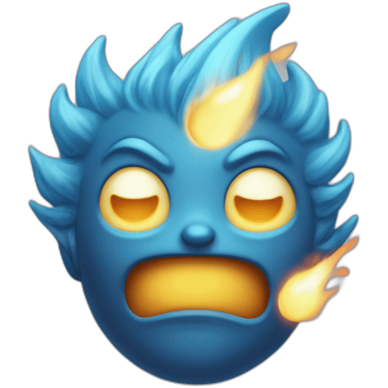 little blue spirit flame sweet  emoji