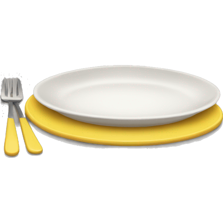 empty yellow plate  emoji