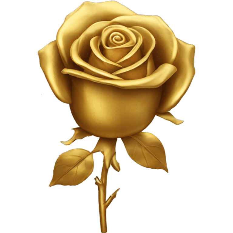 Gold rose emoji