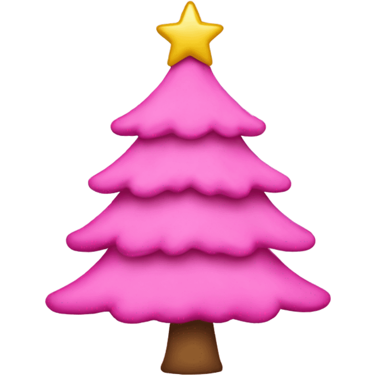 Pink Christmas tree emoji