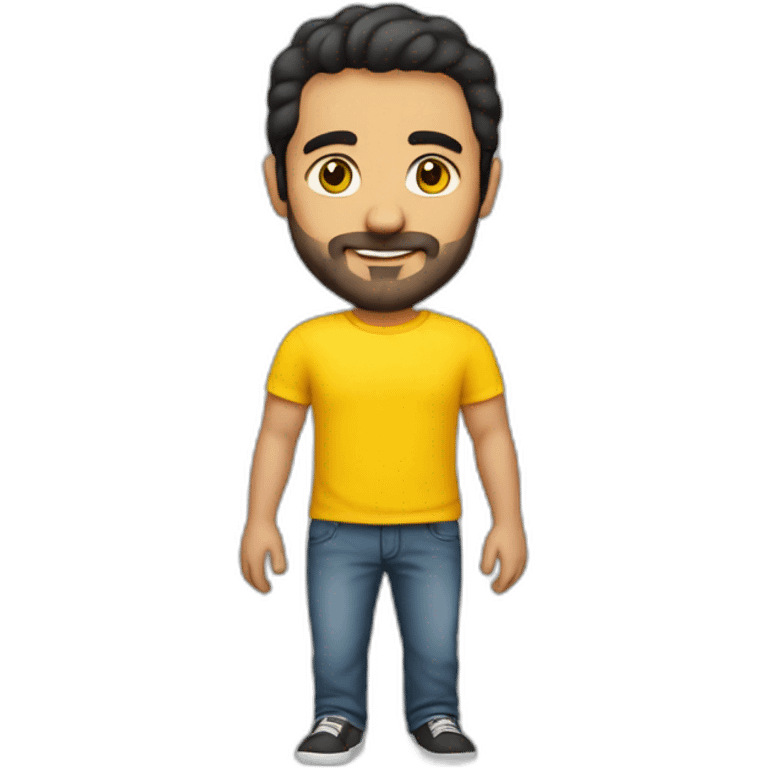 Armenian guy with a yellow T-shirt emoji