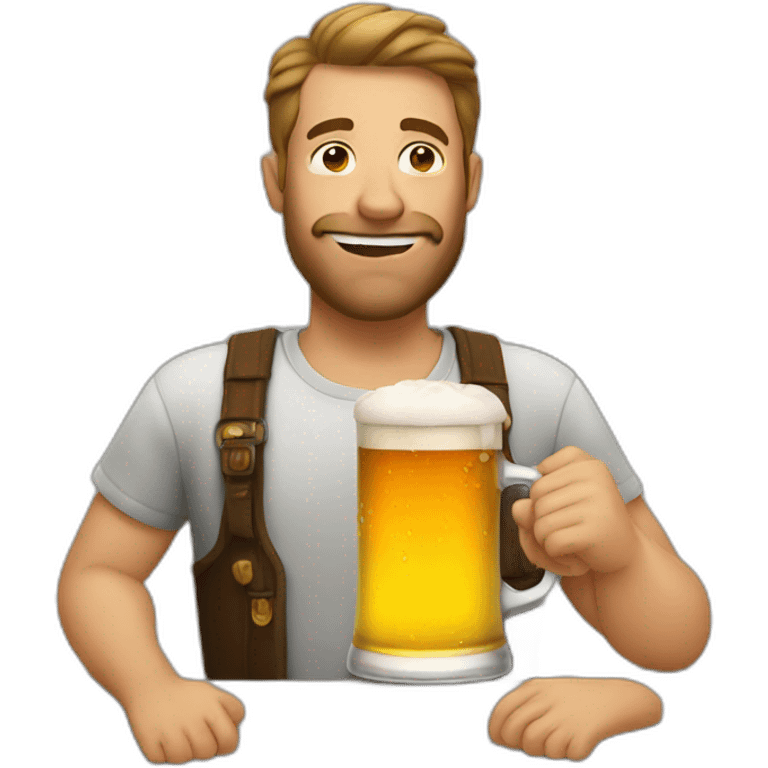 Man drink beer emoji