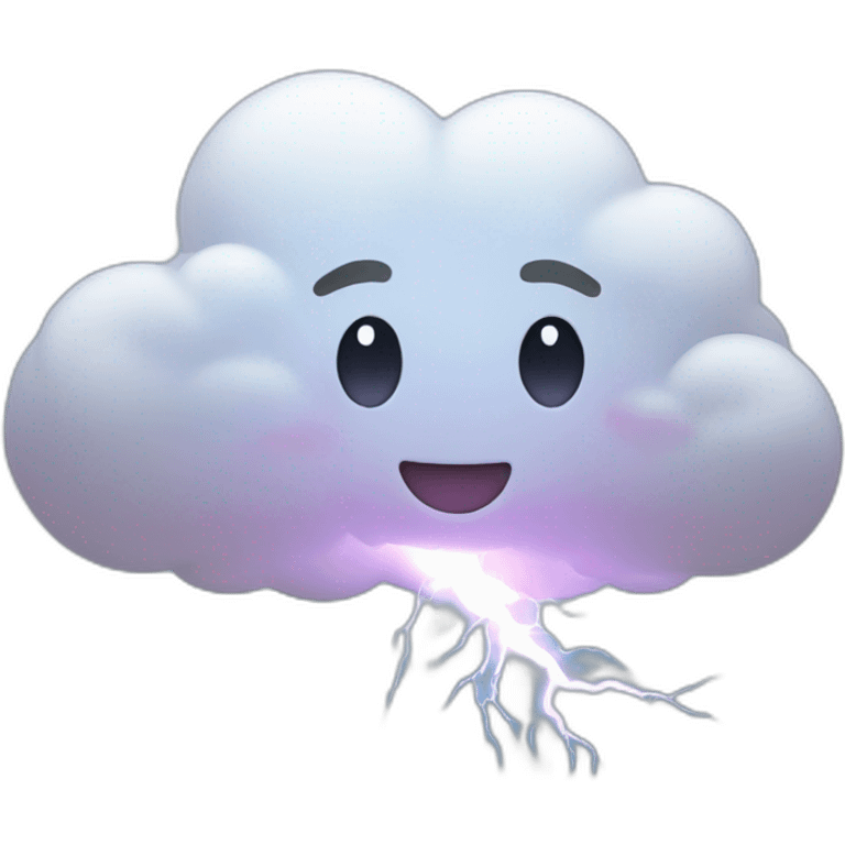 cloud with lightning emoji