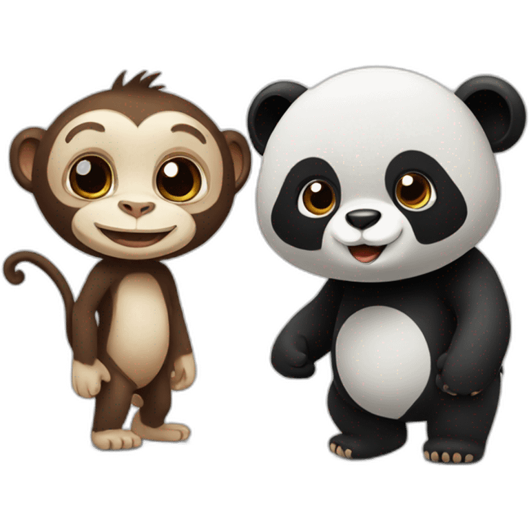 monkey and panda emoji