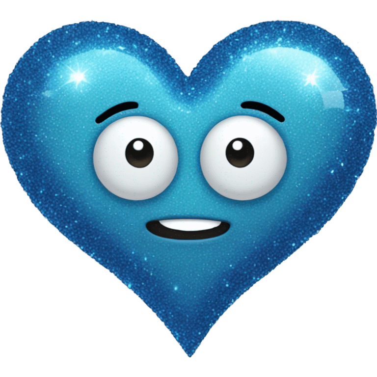 Blue sparkly heart emoji