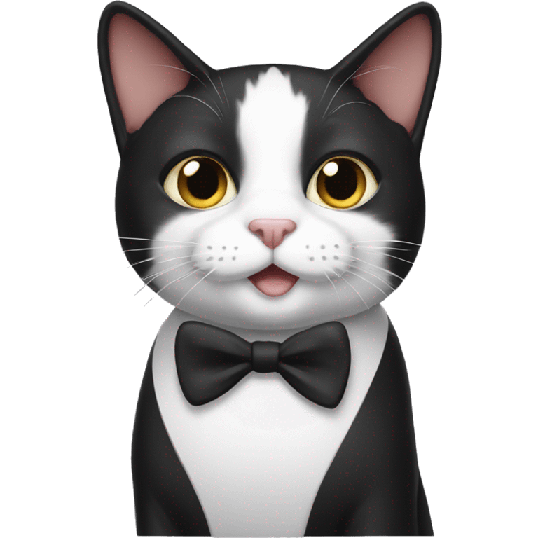 Tuxedo cat emoji