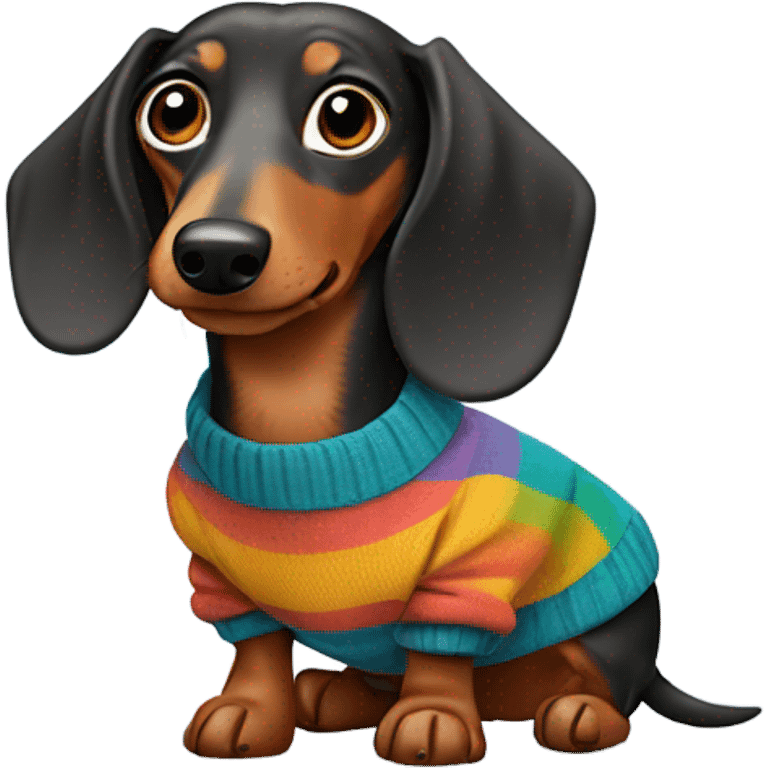 Dapple Dachshund wearing jumper emoji