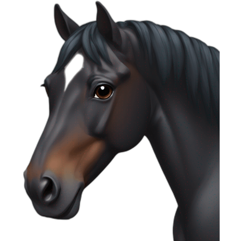 dark bay horse with headmark emoji