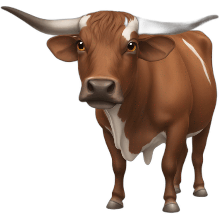 BRINDLE  BULL LONGHORNS  emoji