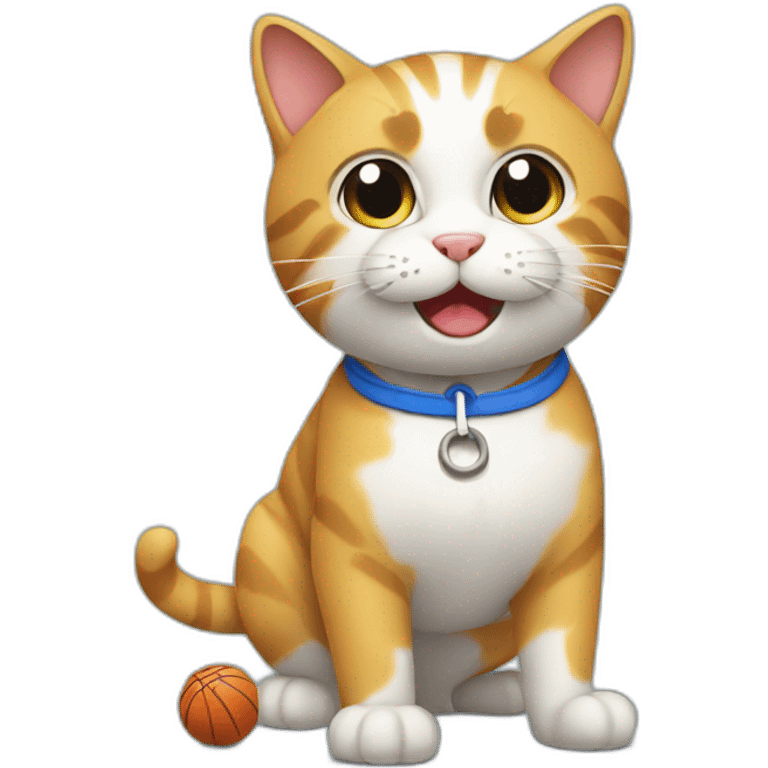 a cat doing sport emoji