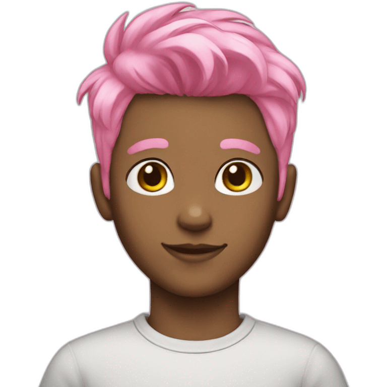 cat boy pink hair emoji