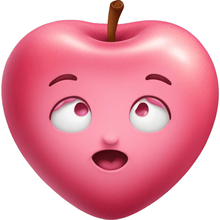 Baby Pink apple heart emoji