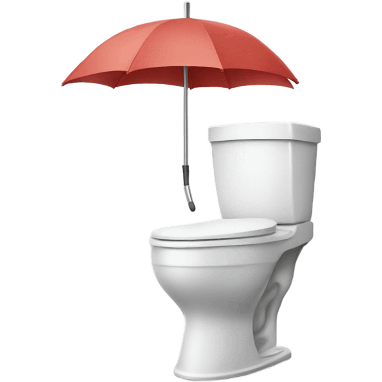 Skibidi toilet with a umbrella emoji